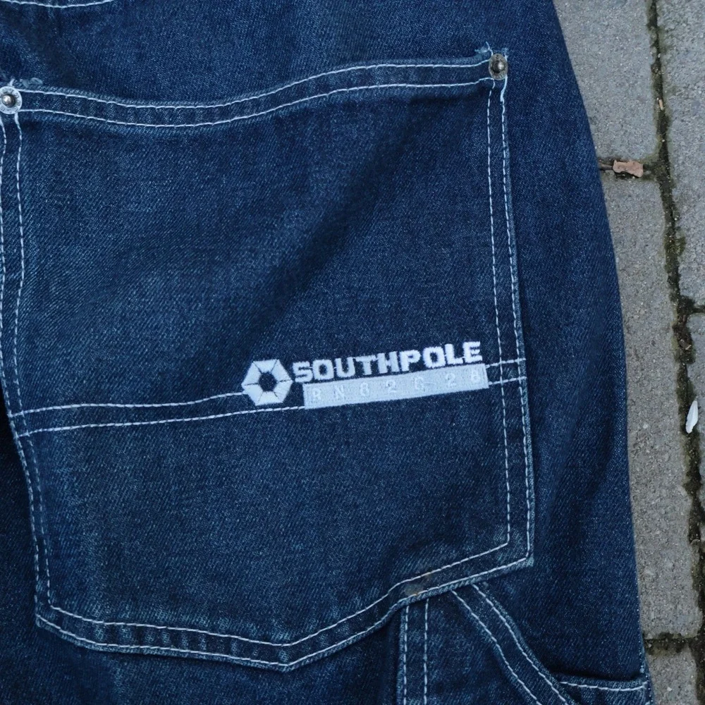 Vintage Southpole Brown Tab Baggy Jeans Size 32x31 Y2K Wide Leg Grunge Skater